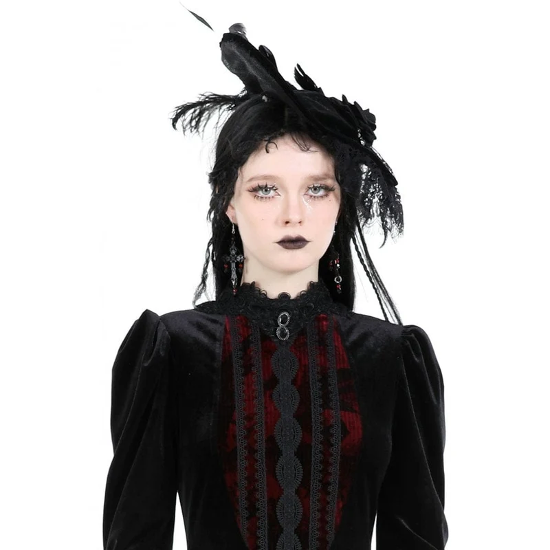 Gothic-Perlen-Kreuz-Ohrringe für Damen