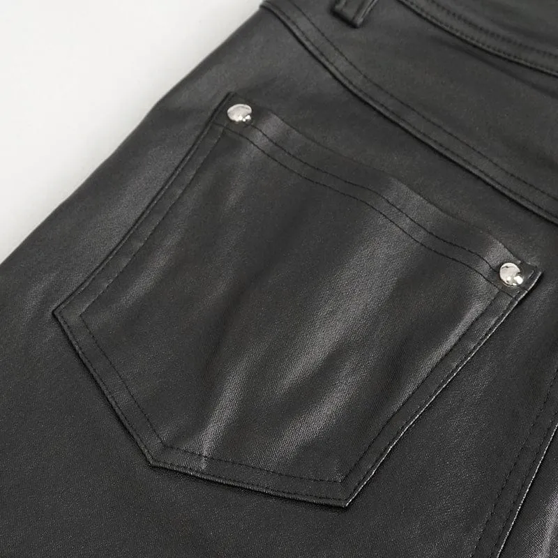 Punk-Spleißhose mit mehreren Schnallen für Damen