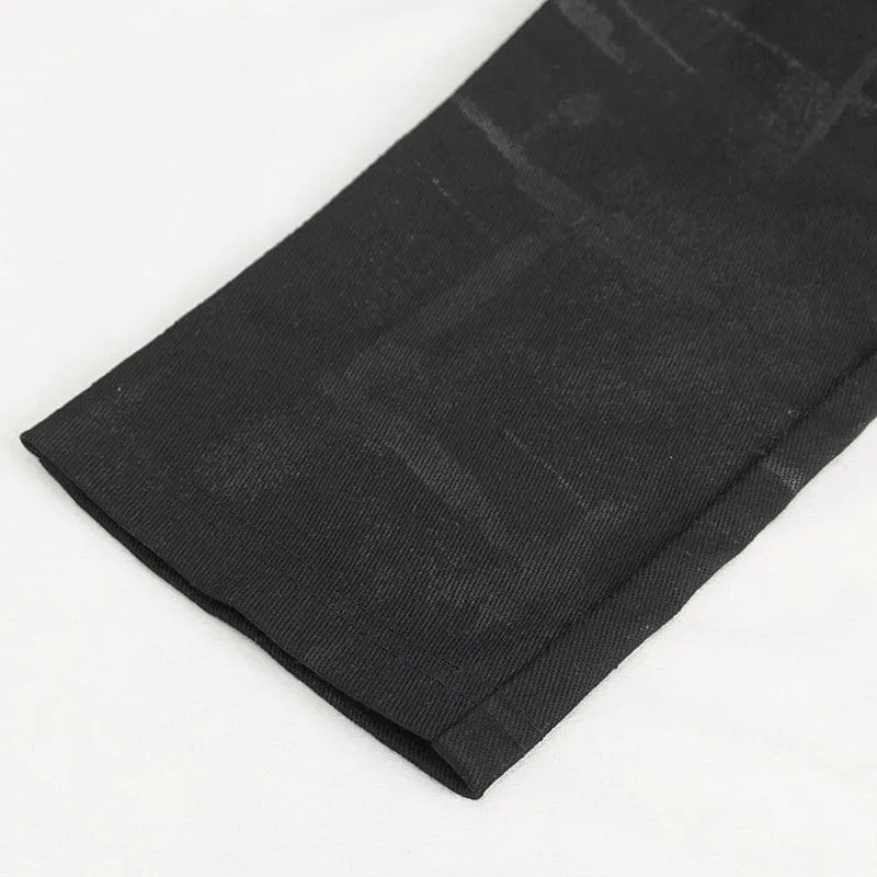 Punk-Spleißhose mit mehreren Schnallen für Damen