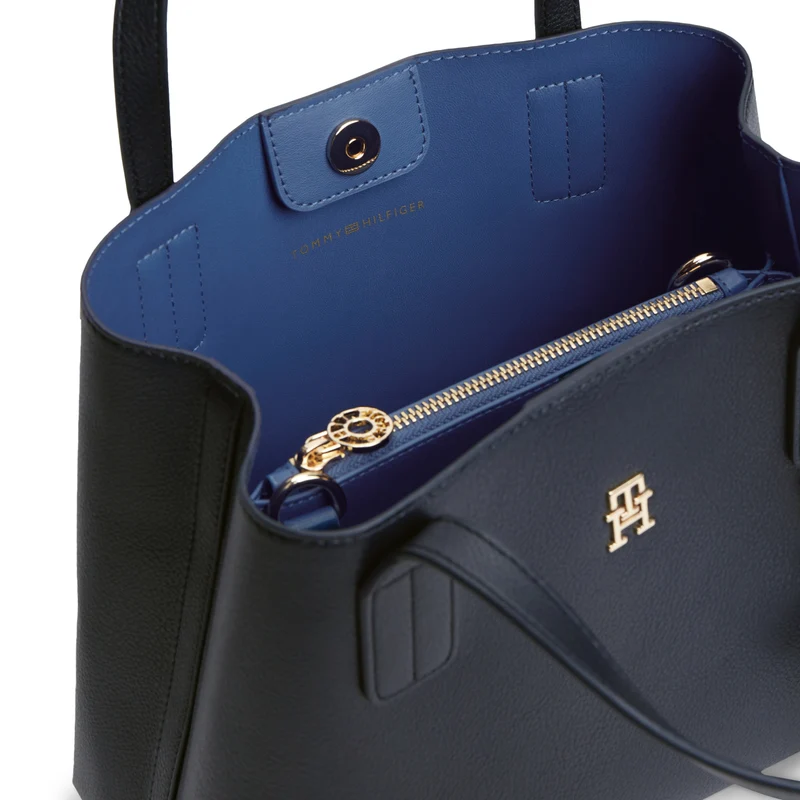 Tommy Hilfiger Icon Mini Satchel - Bolso de mano 28 cm (space blue)