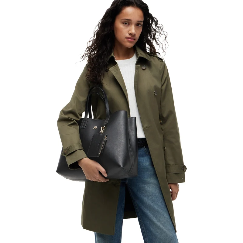 Tommy Hilfiger Icon Satchel - Bolso de mano 38 cm (black)