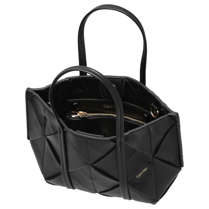Calvin Klein Woven Mini Tote - Bolso bandolera (black)