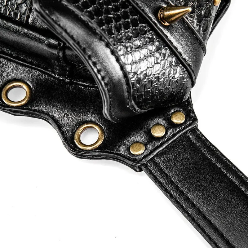 Unisex Steampunk Totenkopf Kunstledertasche