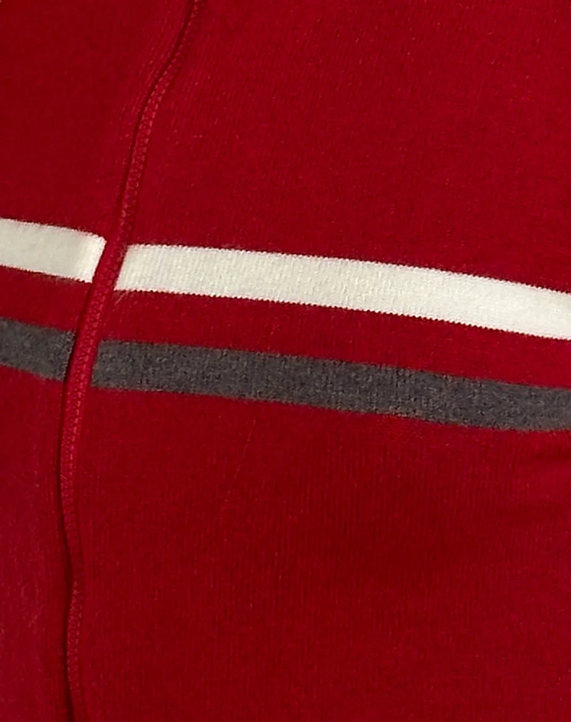 Tabeya ärmellose Strickjacke in Rot