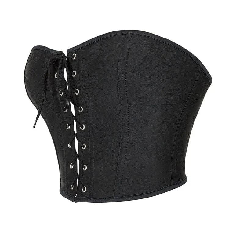 Einfarbiges Gothic-Bustier mit Schnürung für Damen