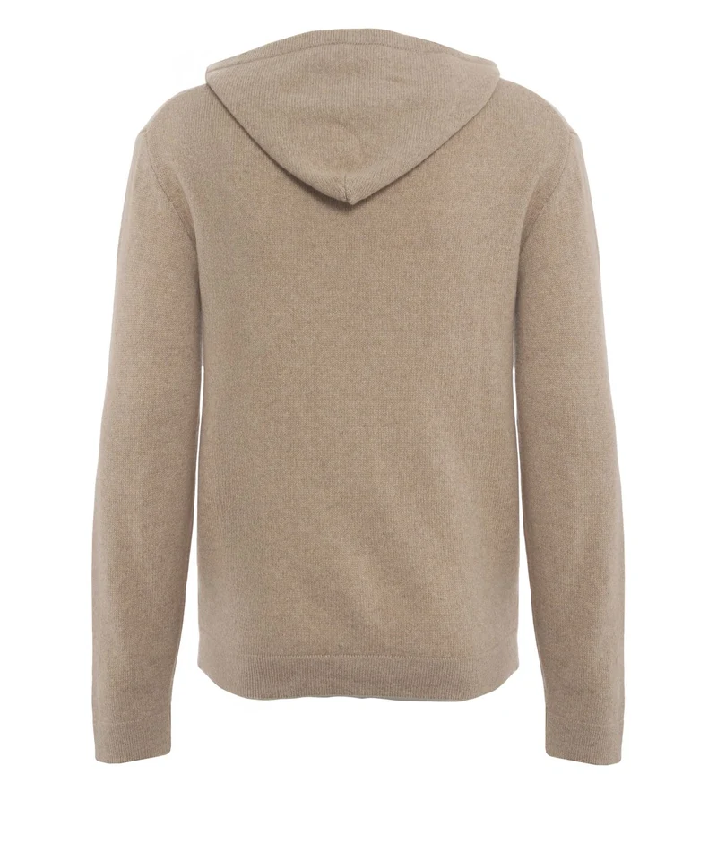 Maglione in cashmere con cappuccio