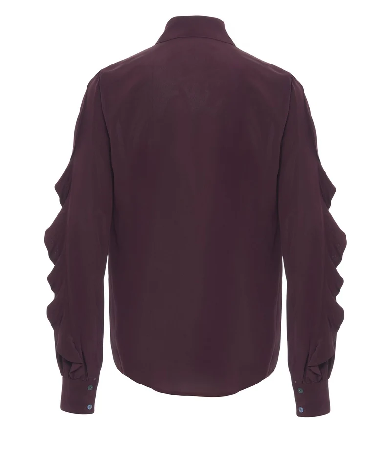 Blusa in seta con ruches