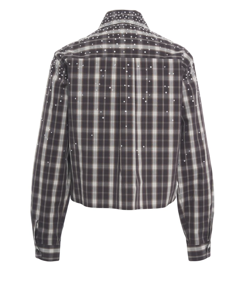 Camicia con applicazione di strass