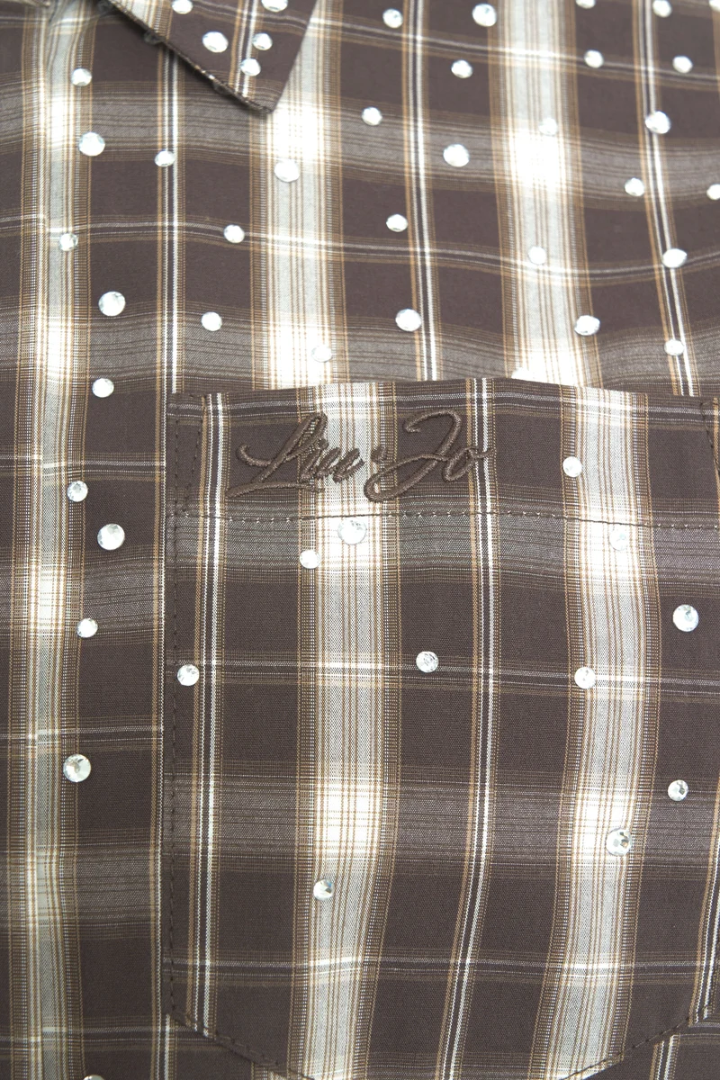 Camicia con applicazione di strass