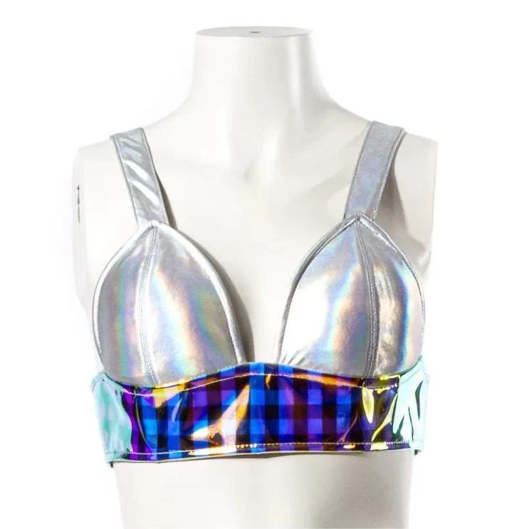 Grunge-Regenbogen-Bustier für Damen