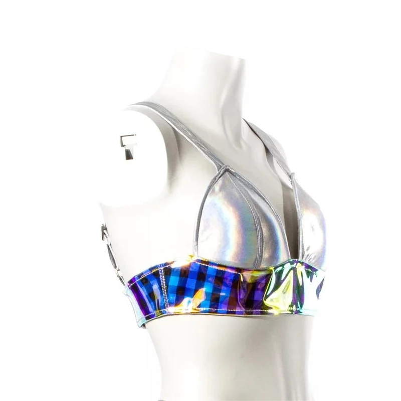 Grunge-Regenbogen-Bustier für Damen