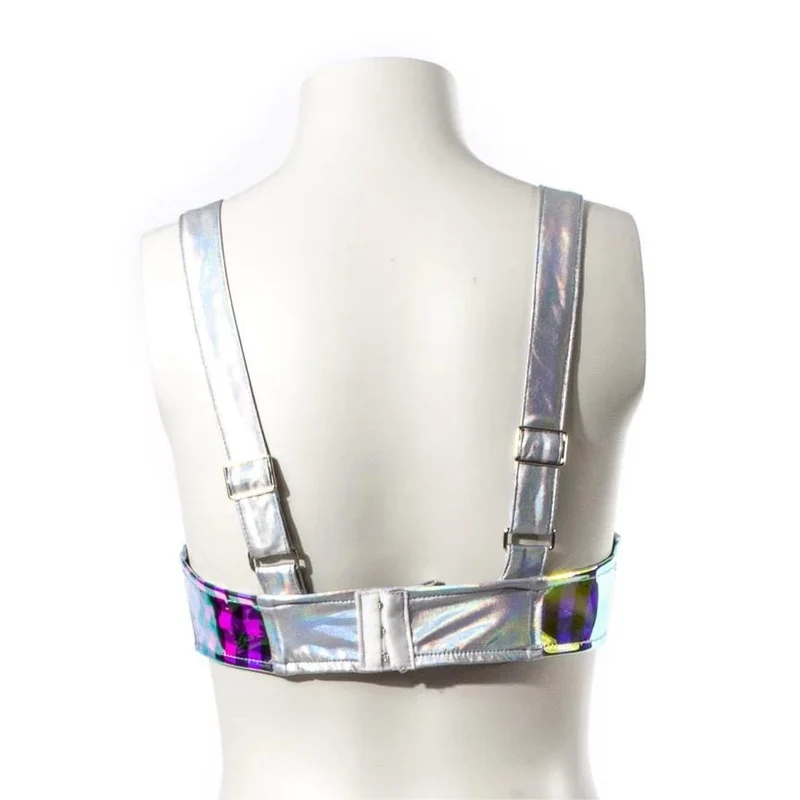 Grunge-Regenbogen-Bustier für Damen