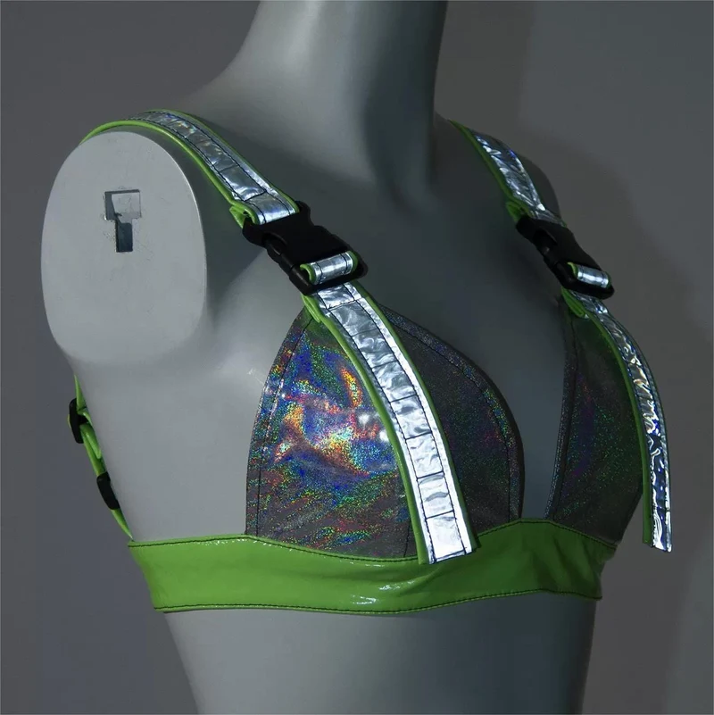 Damen-Bustier „Grunge Luminous Rainbow“.