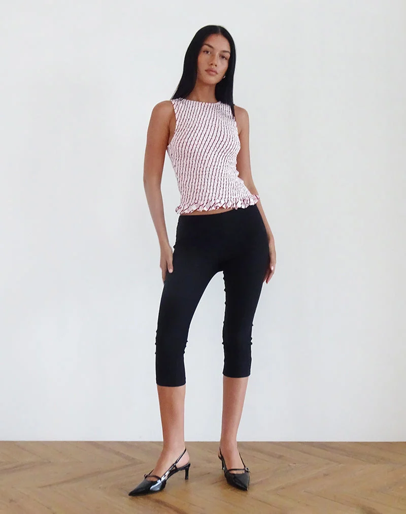 Birita Gerafftes Tank-Top aus geometrischen Kacheln