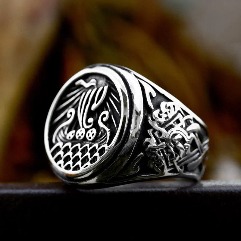 Punk-Piratenschiff-Ring für Herren