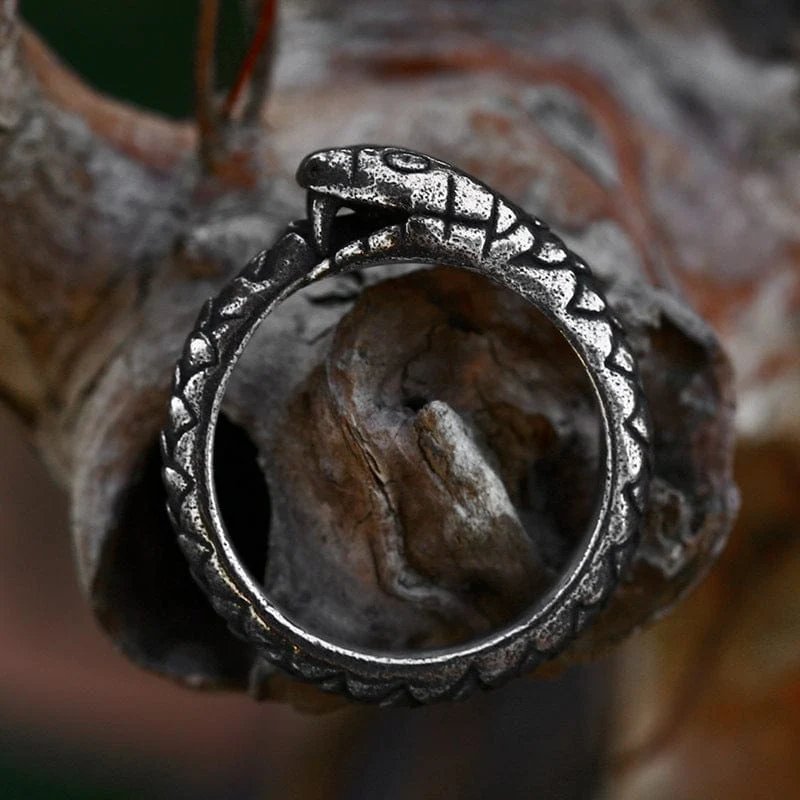 Herren-Punk-Ouroboros-Ring
