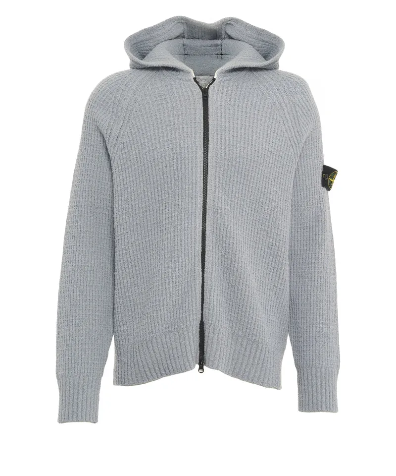 Cardigan con patch logo