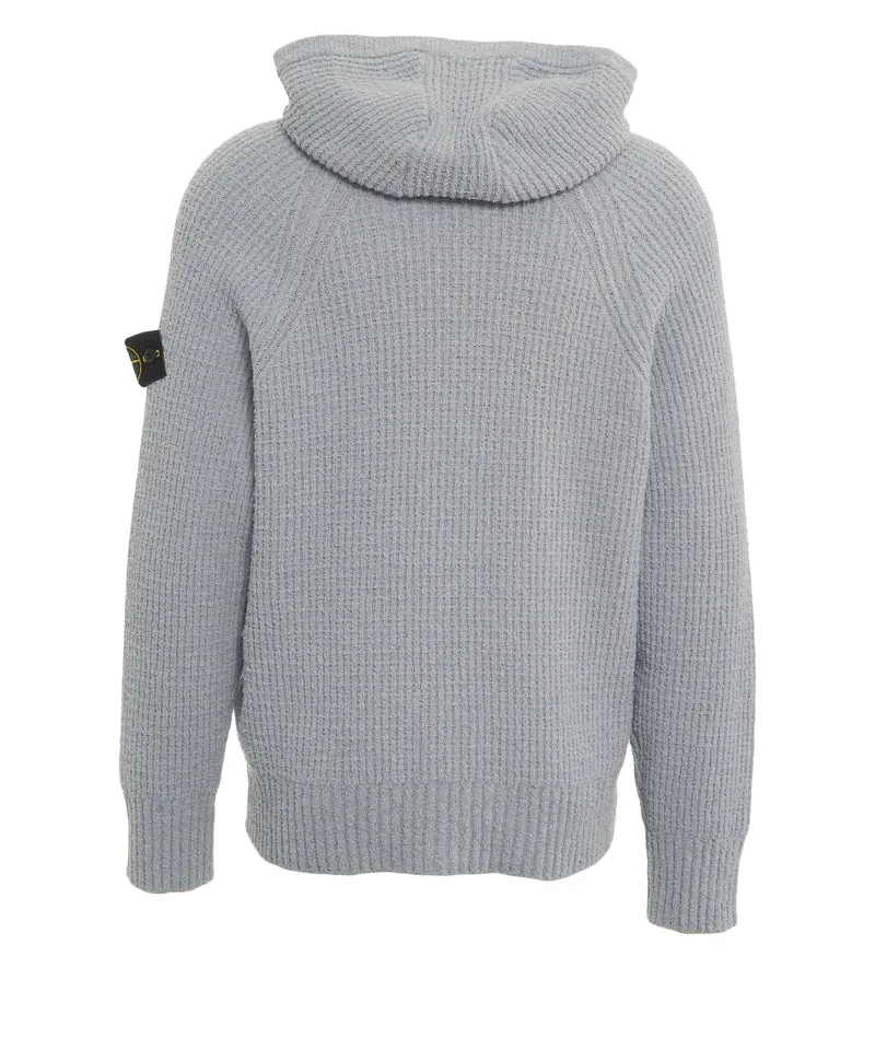 Cardigan con patch logo