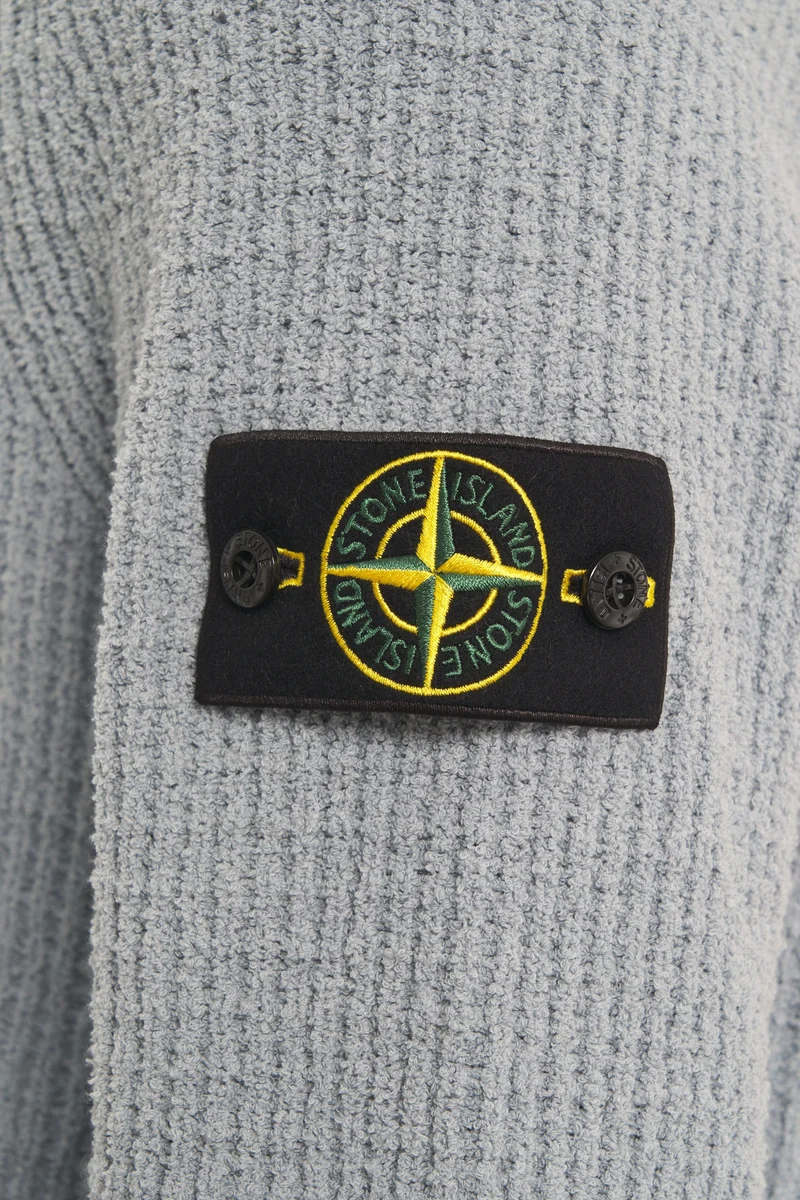 Cardigan con patch logo