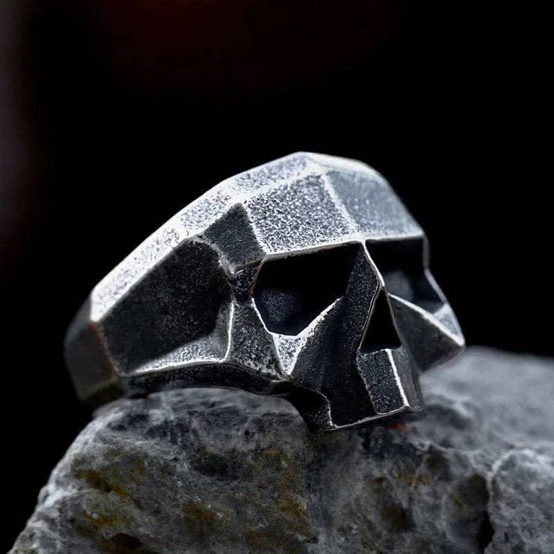 Punk-Roboter-Totenkopf-Ring für Herren