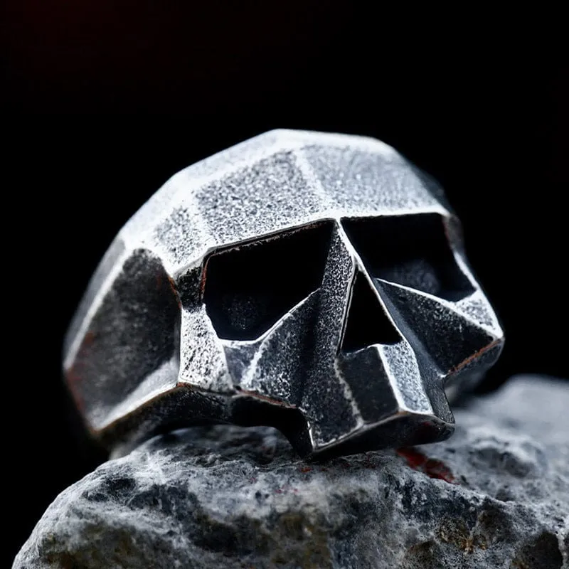 Punk-Roboter-Totenkopf-Ring für Herren