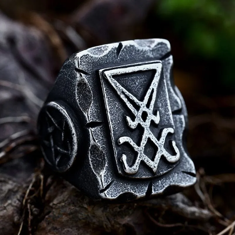 Herren-Punk-Crack-Ring im Used-Look