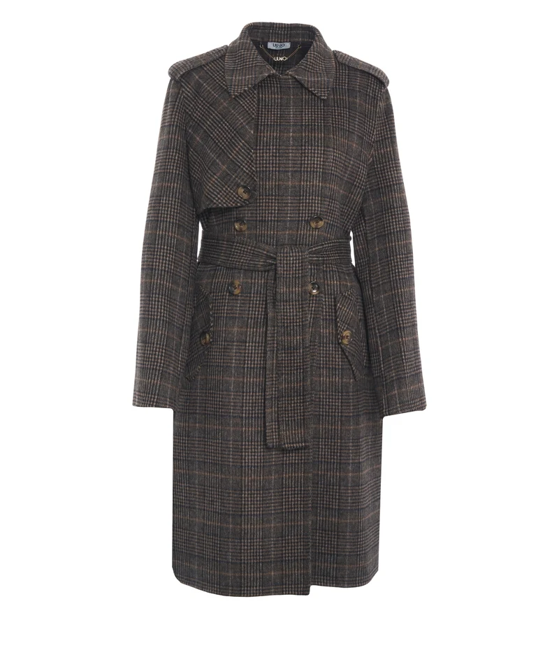Cappotto con cintura in vita