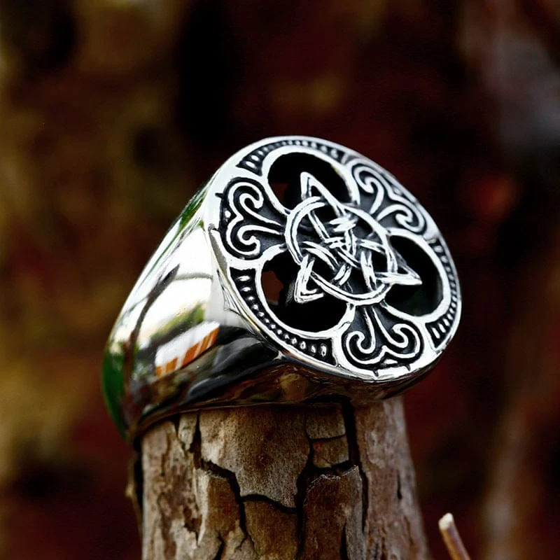 Keltischer Punk-Knotenring für Herren