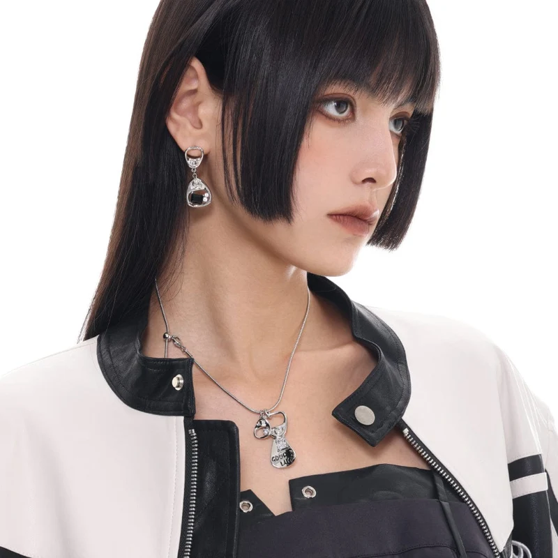 Punk-Diamant-Ohrringe zum Öffnen von Dosen für Damen
