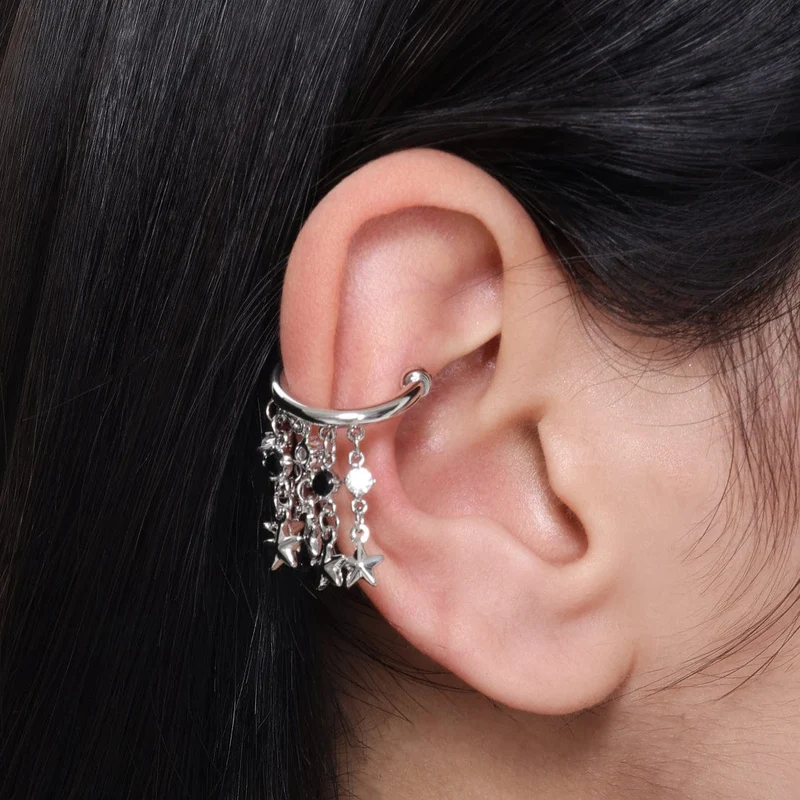 Punk-Stern-Quasten-Ohrringe für Damen
