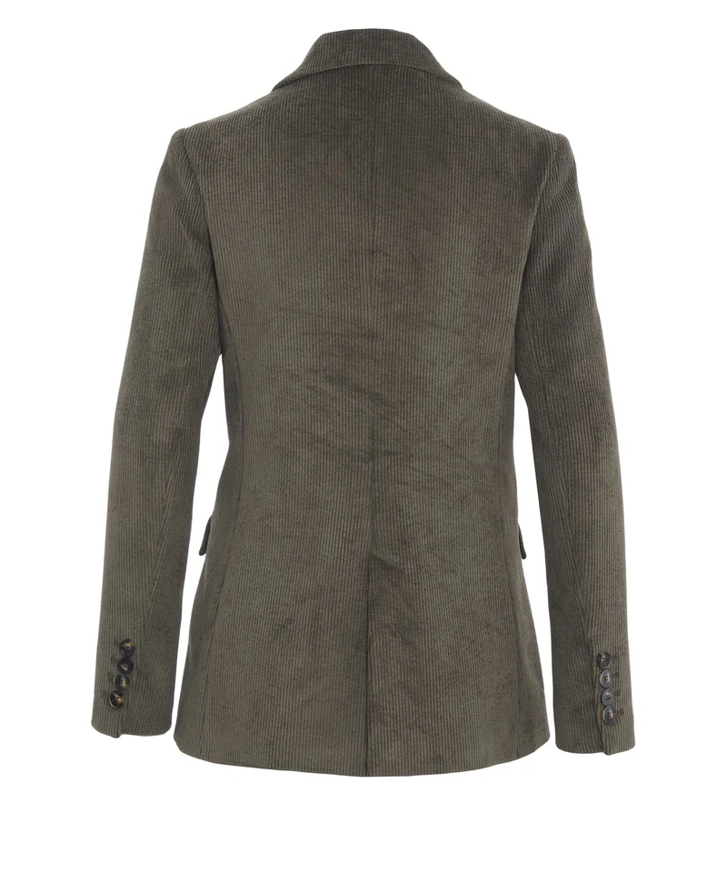 Blazer doppiopetto in velluto a coste