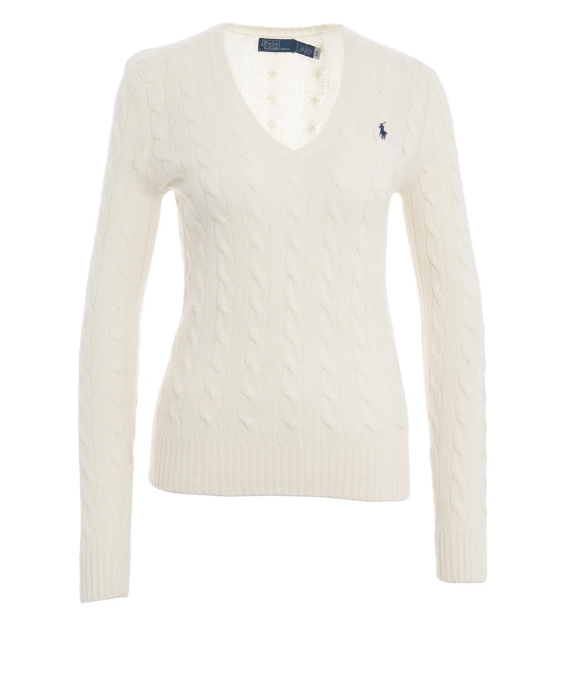 Maglione con lavorazione a trecce