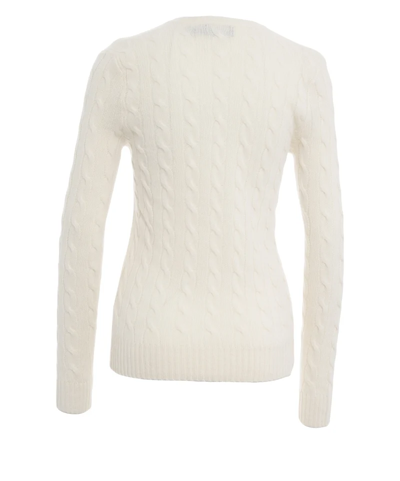 Maglione con lavorazione a trecce