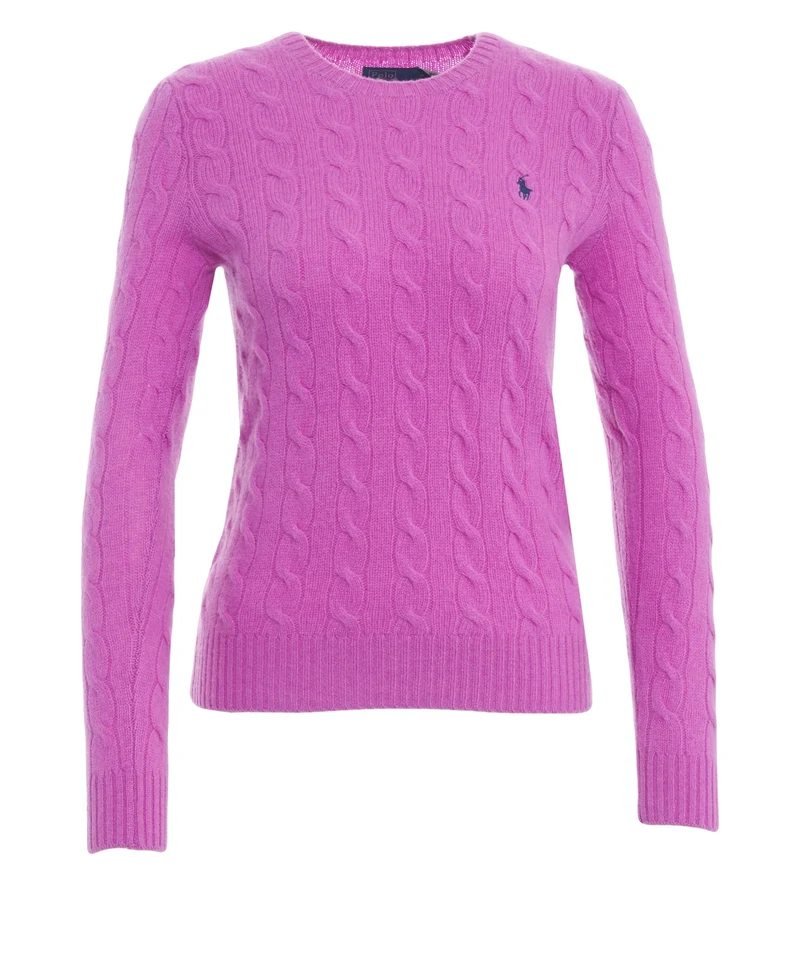 Maglione con lavorazione a trecce