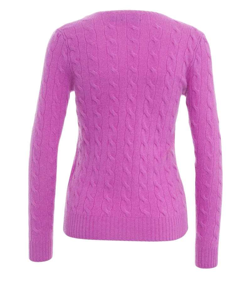 Maglione con lavorazione a trecce