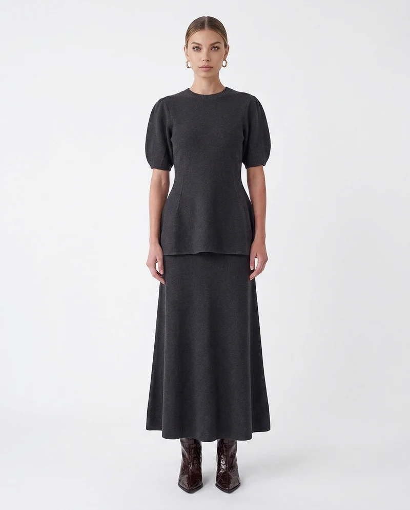 Gonna midi in cashmere 'Torie'