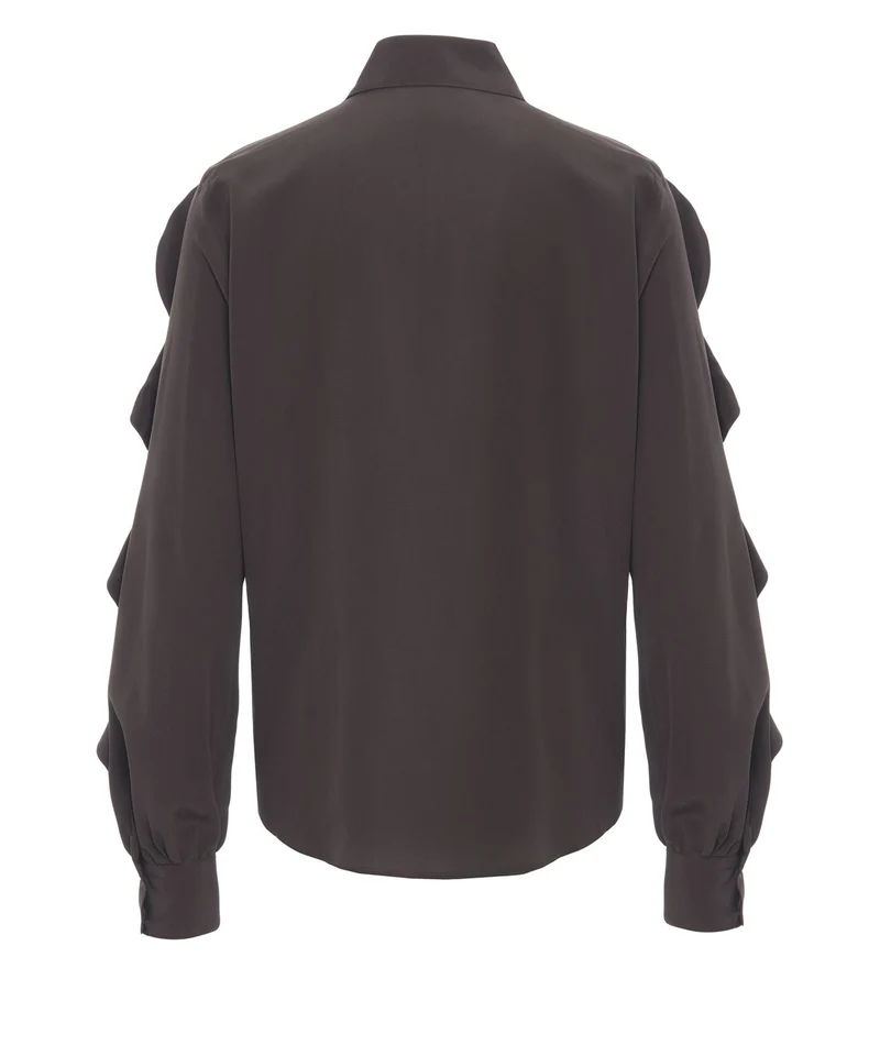 Blusa in seta con ruches