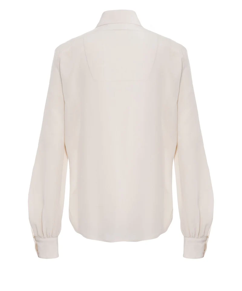 Blusa in seta con ruches
