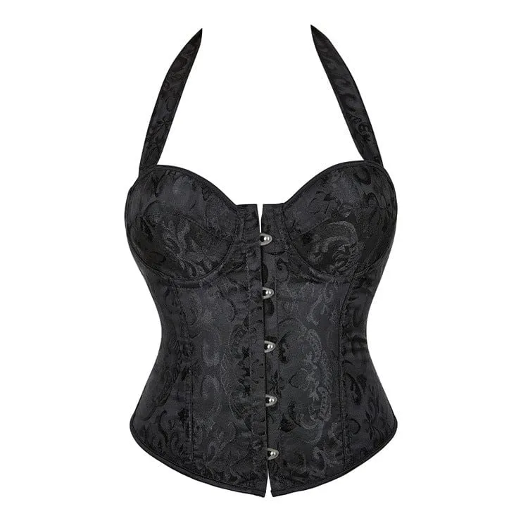 Gothic Court Neckholder Vollbrustkorsett für Damen