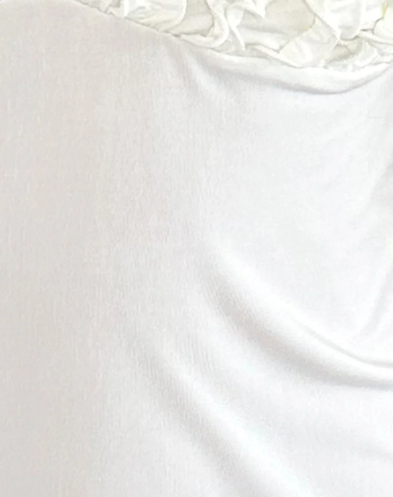 Gio Rüschen-Cami-Top in Slinky Ivory
