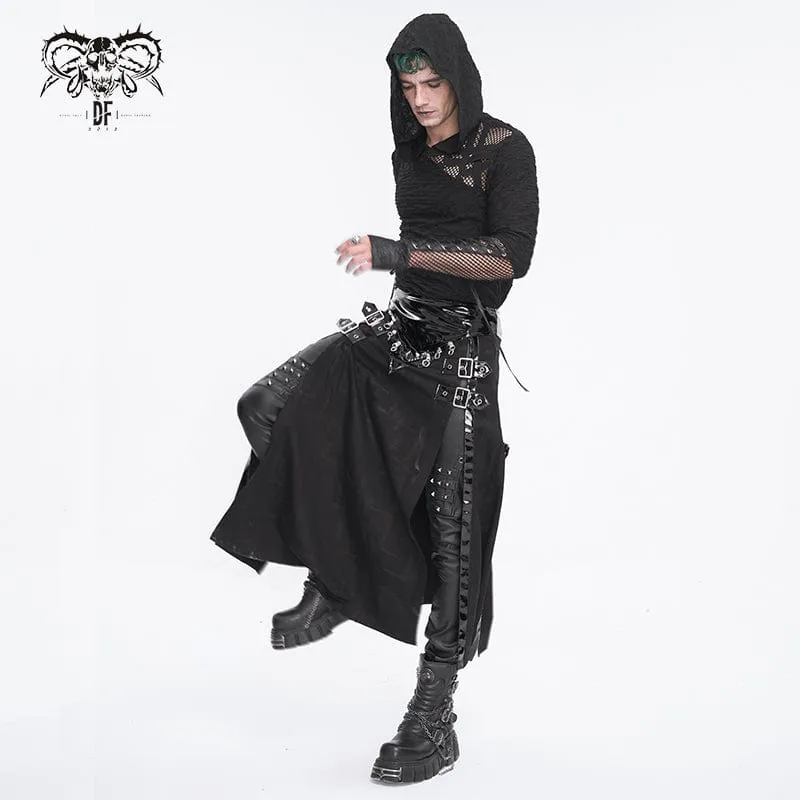 Punk-Splice-Split-Rock aus Lackleder für Herren