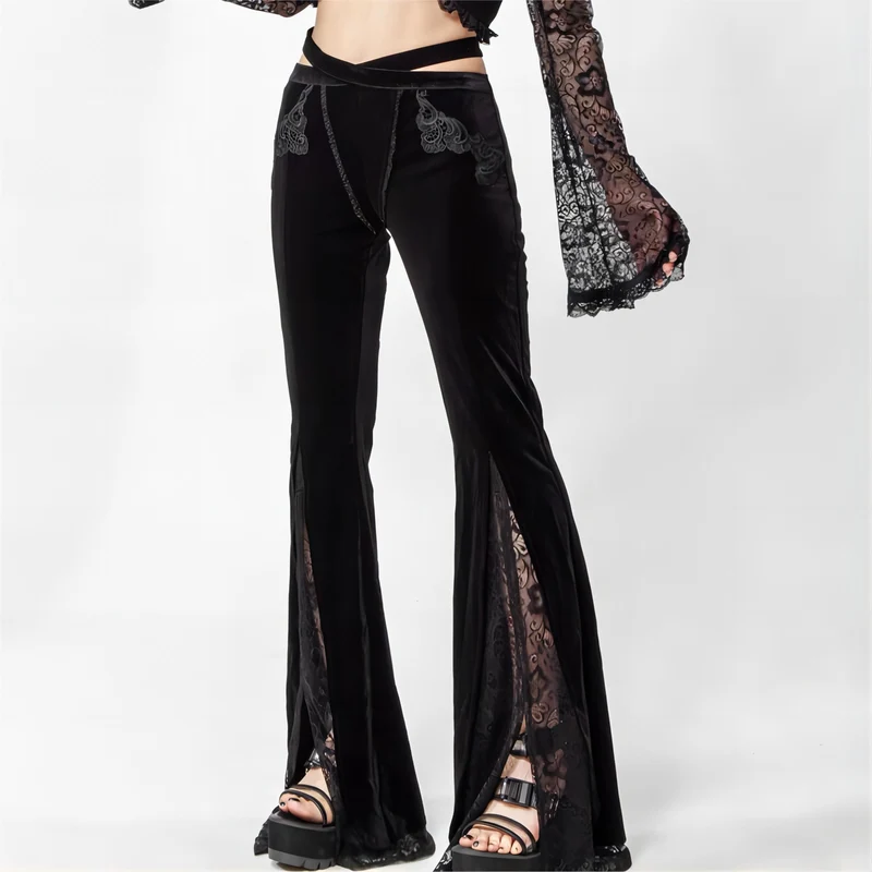 Damen-Splice-Splice-Spitzenhose im Gothic-Stil