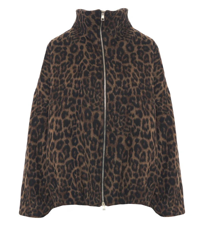 Giacca con print animalier