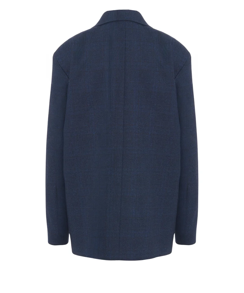 Blazer con motivo a qaudri