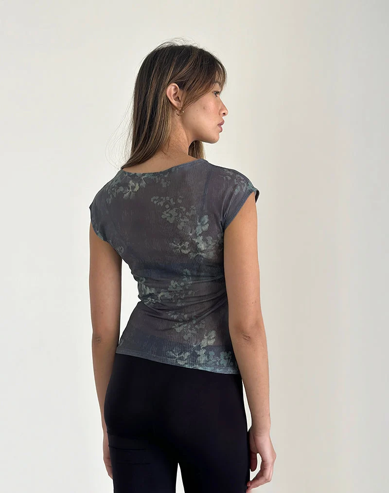 Nova Mesh Top in verblasstem botanischem Grün