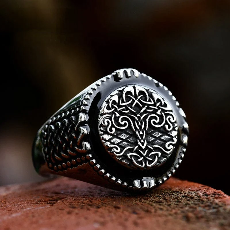 Punk-Lebensbaum-Ring für Herren