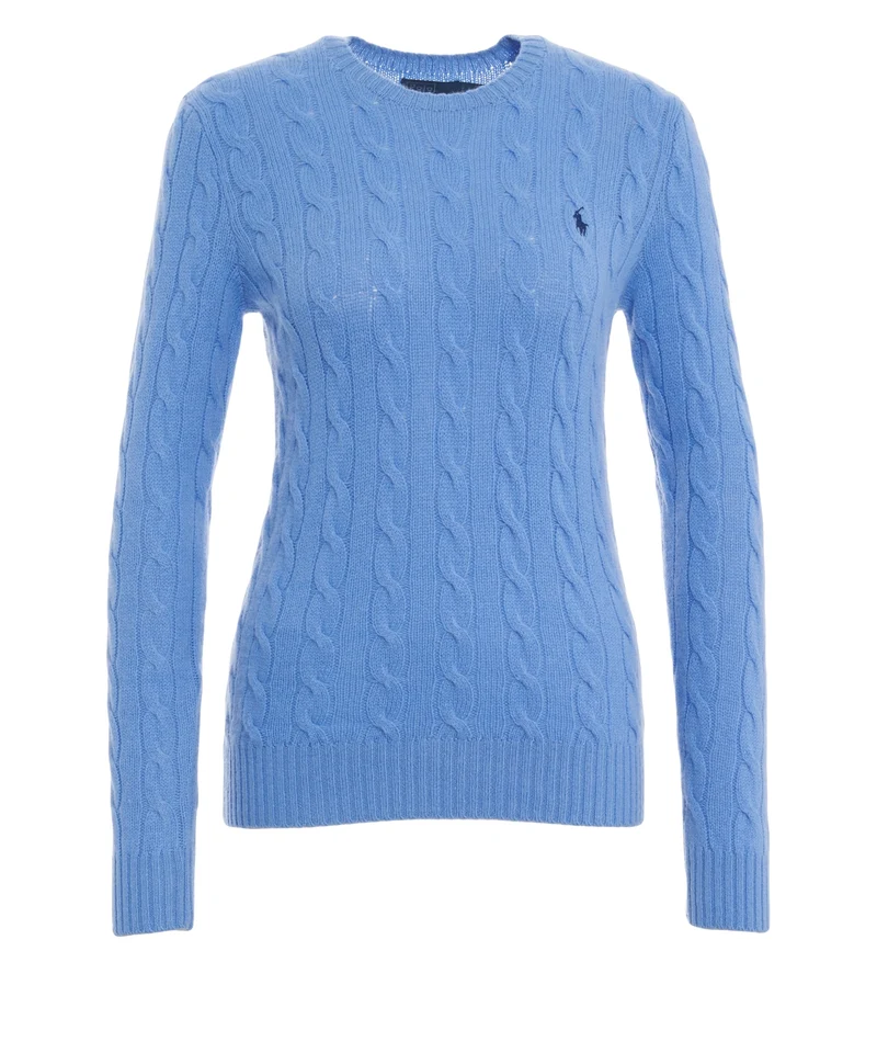 Maglione con lavorazione a trecce