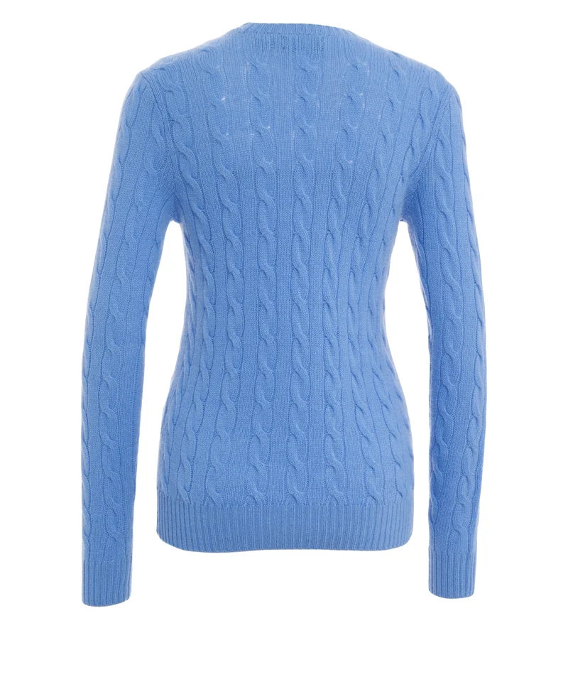 Maglione con lavorazione a trecce