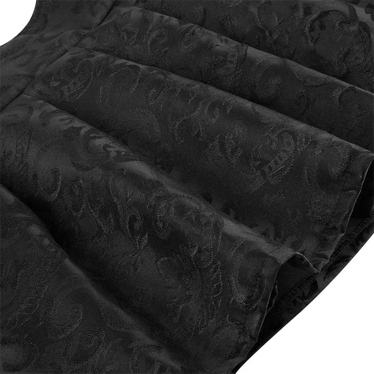 Damen Gothic Blumen-Jacquard-Schulterträger-Vollbrustkorsett