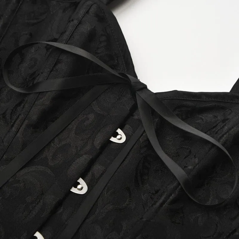 Schulterfreies Gothic-Riemchen-Overbust-Korsett für Damen